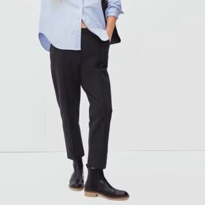 Everlane The Dream High Rise Pintuck Knit Pull On Pant Black S